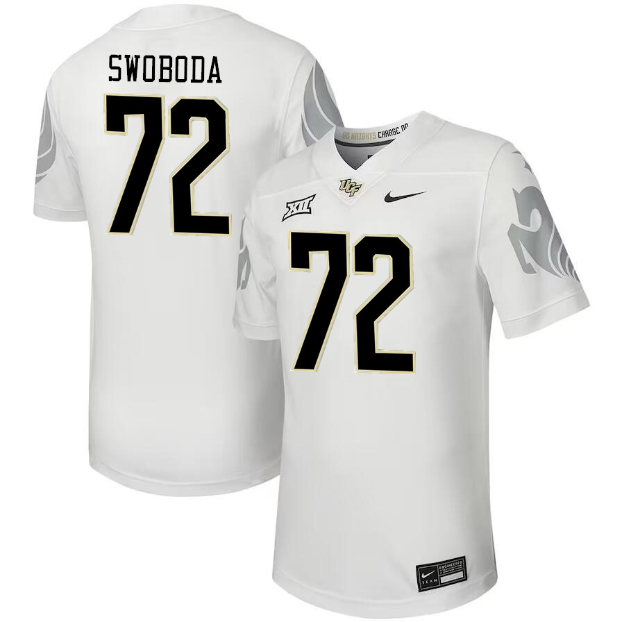 #72 Ryan Swoboda UCF Knights Jerseys Football Stitched-White